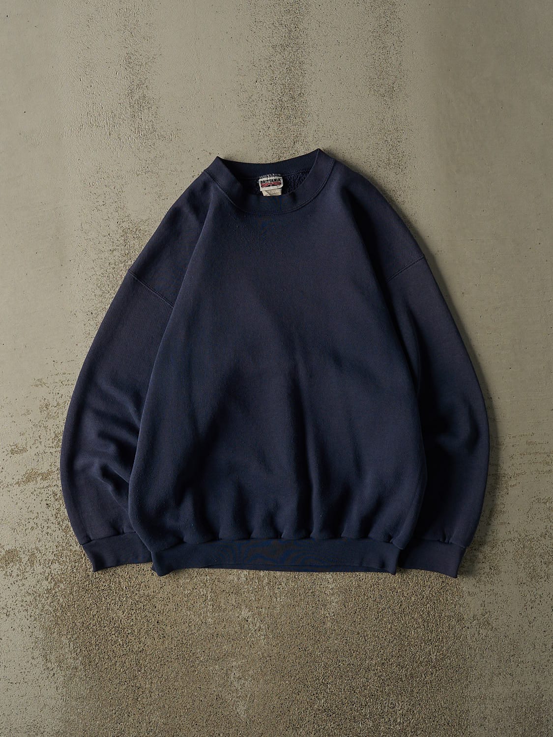 Vintage 90s Navy Blue Blank  Crewneck (L/XL)