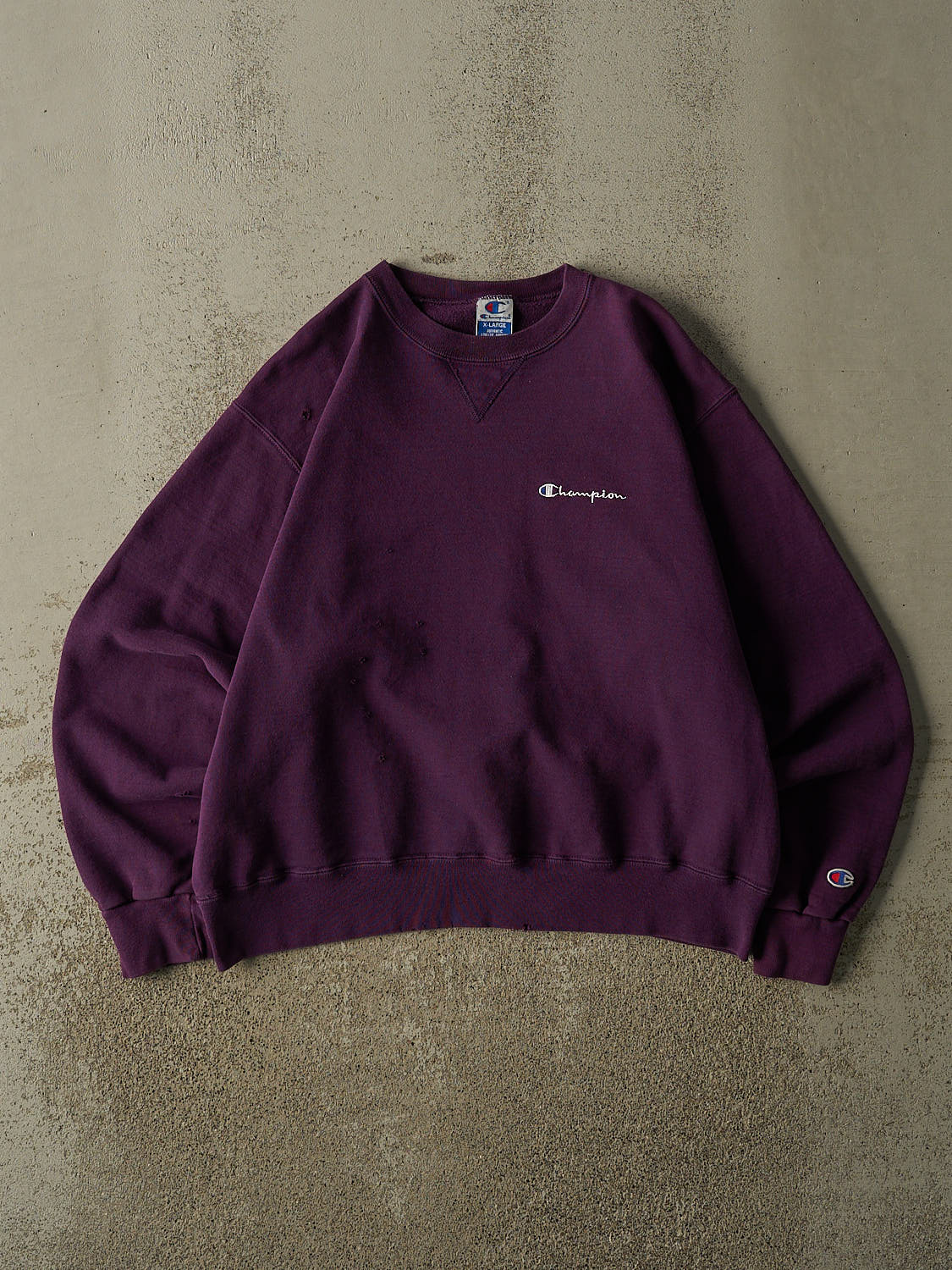 Vintage 90s Purple Champion Embroidered Crewneck (M/L)