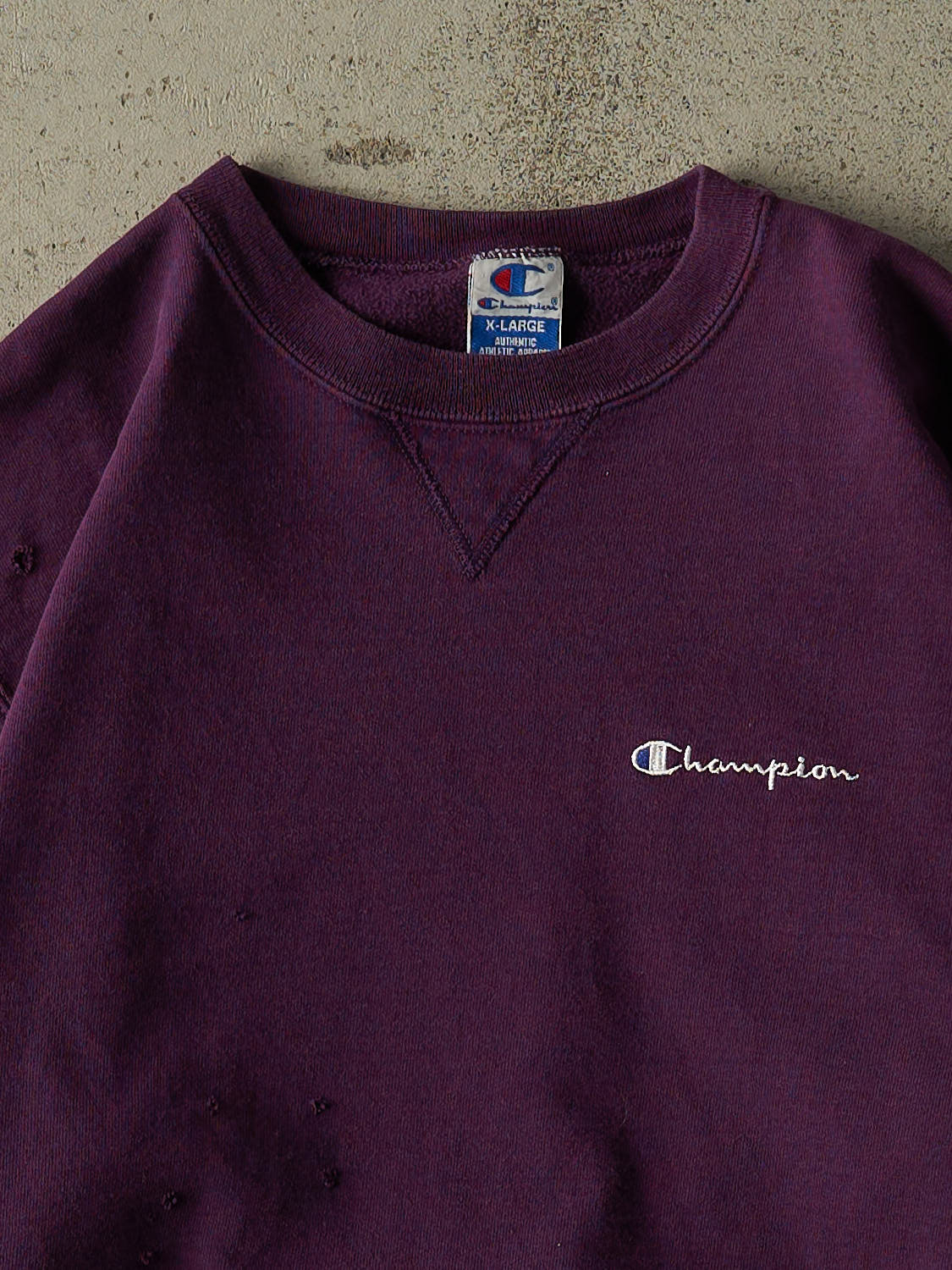 Vintage 90s Purple Champion Embroidered Crewneck (M/L)