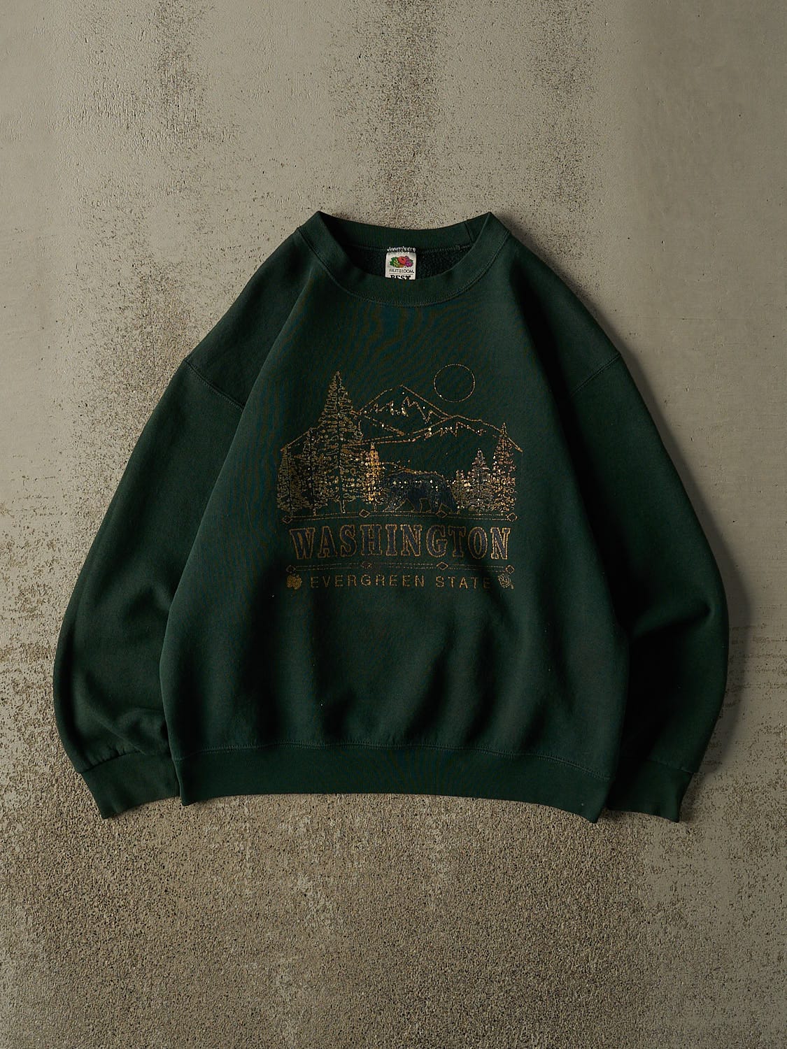 Vintage 90s Green Washington  Crewneck (M)