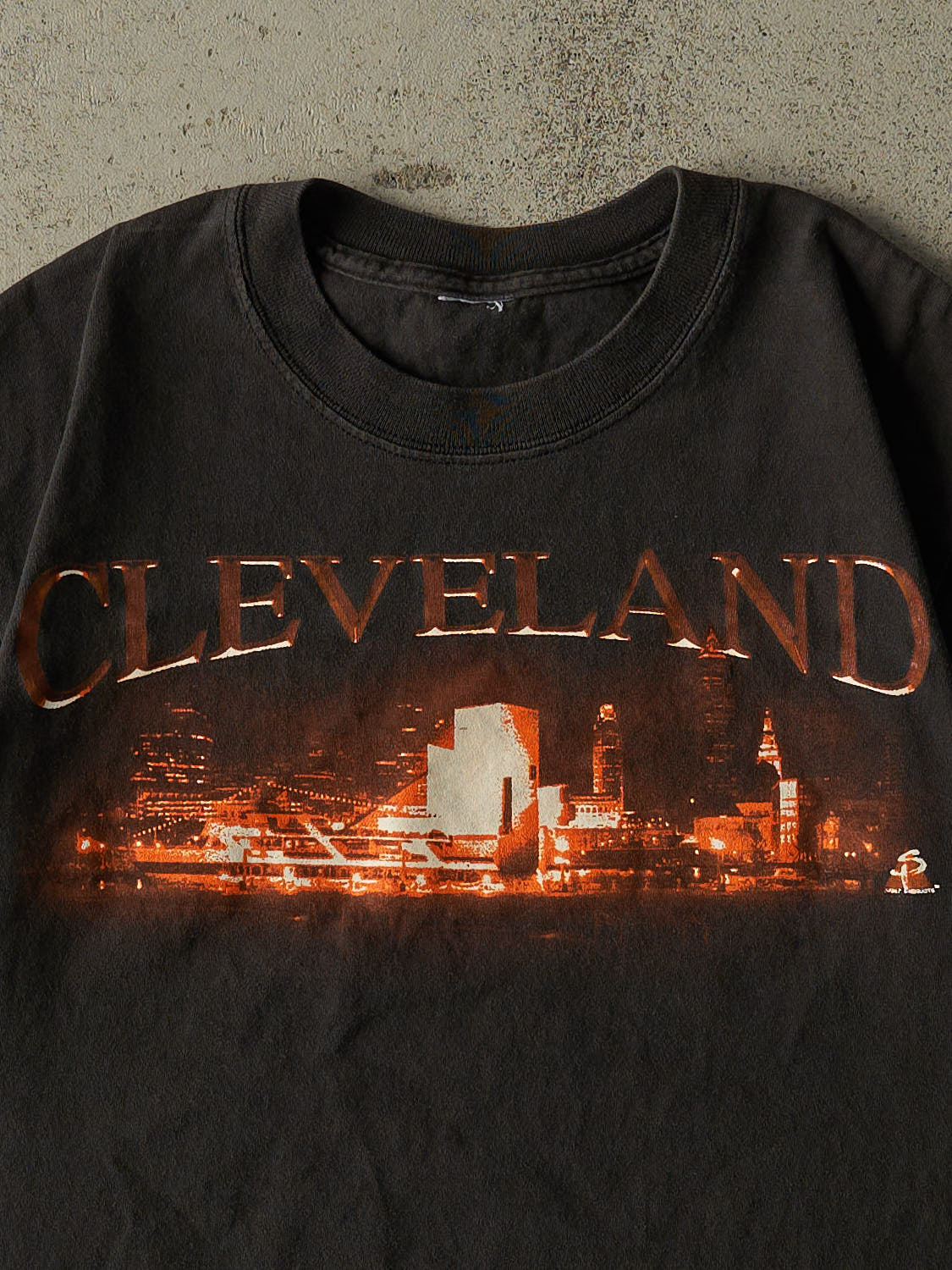 Vintage Y2K Faded Black Cleveland Tee (S)
