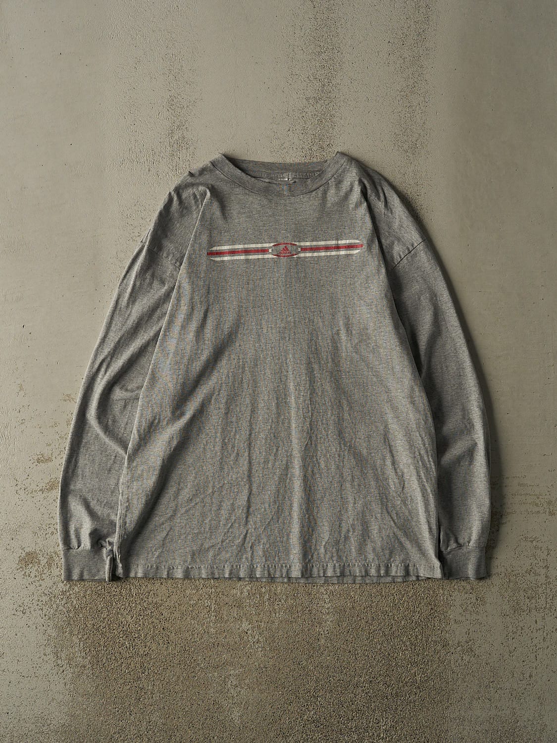 Vintage 90s Grey Adidas Long Sleeve (XL/XXL)