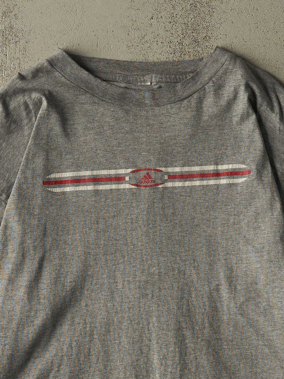 Vintage 90s Grey Adidas Long Sleeve (XL/XXL)