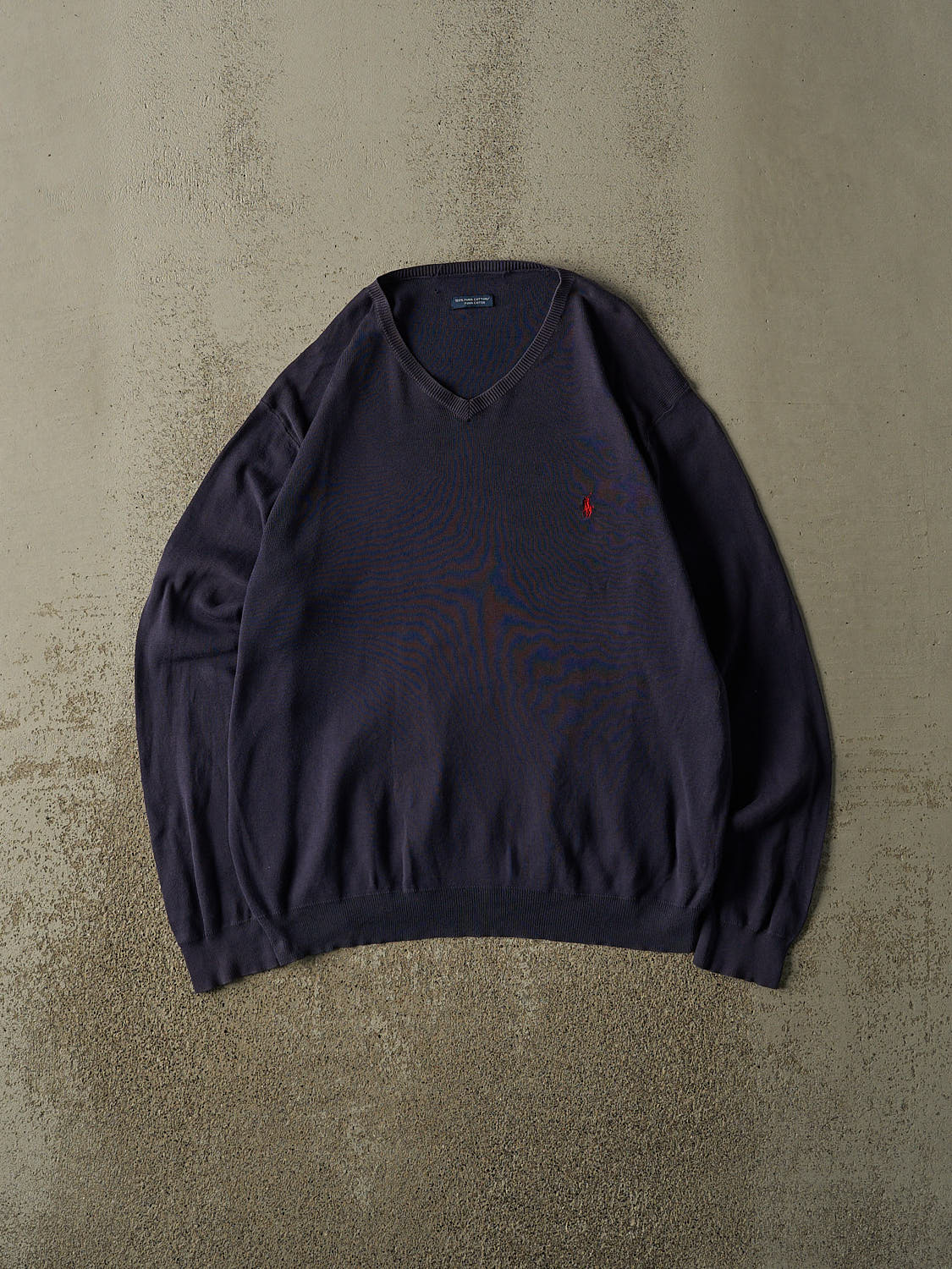 Vintage 90s Navy Blue Polo Ralph Lauren Embroidered Knit (M/L)
