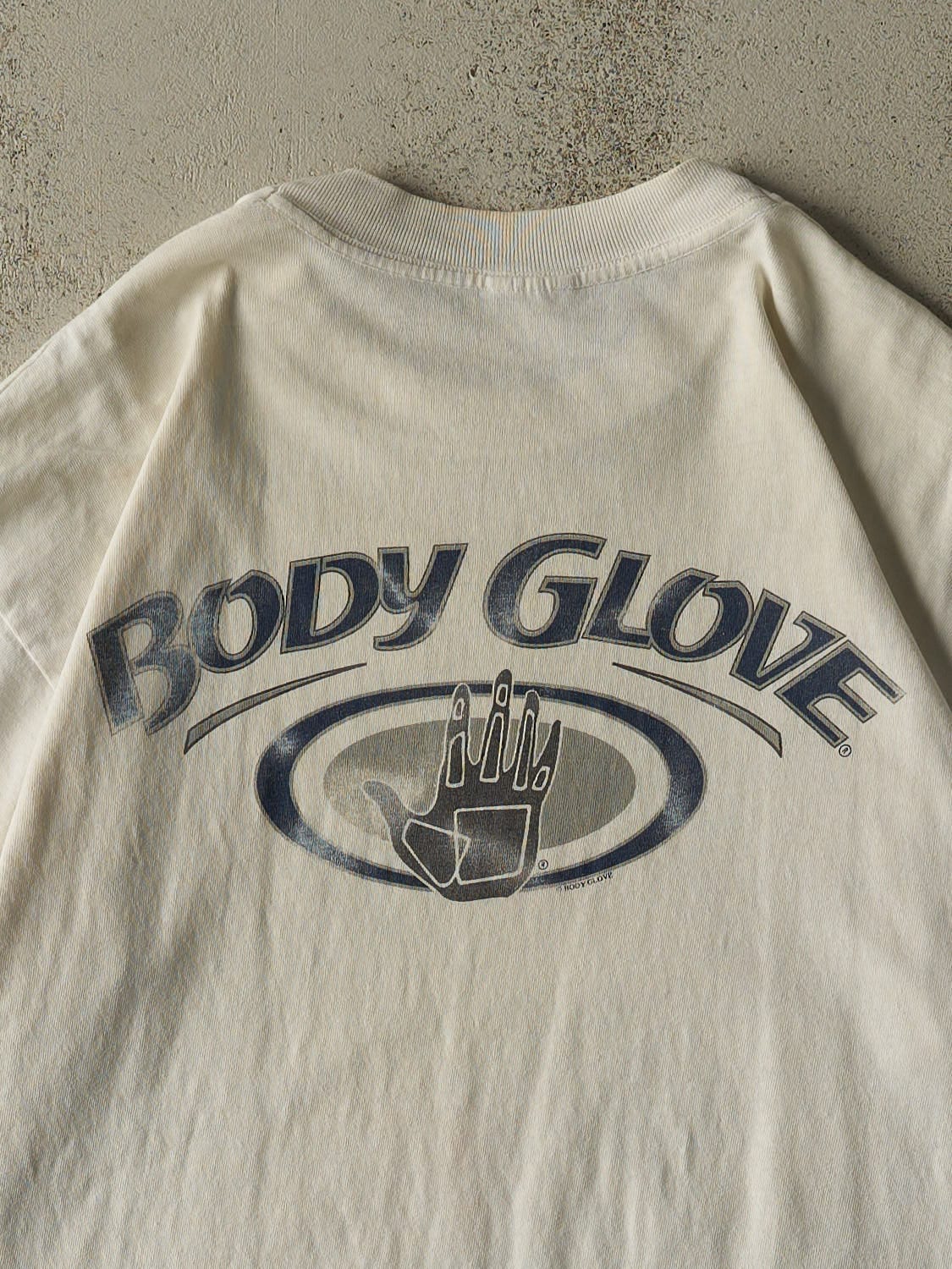 Vintage 90s White Body Glove Single Stitch Surf Tee (XL)