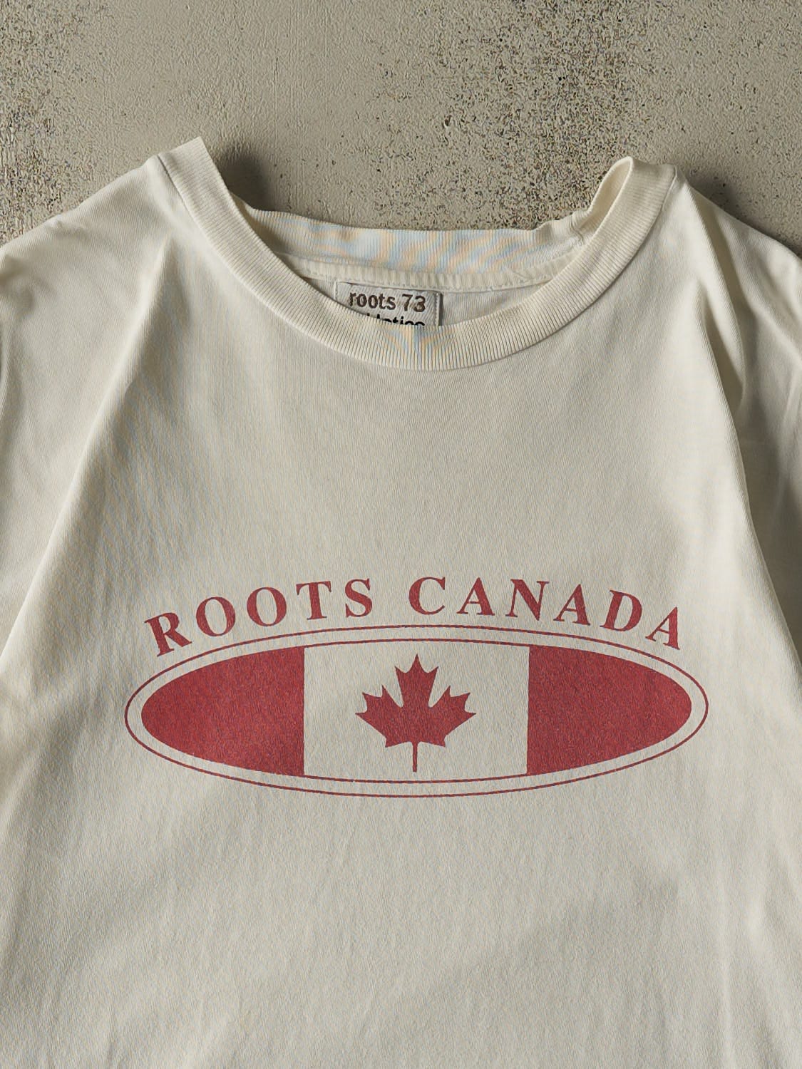 Vintage Y2K White Roots Canada Tee (XL)