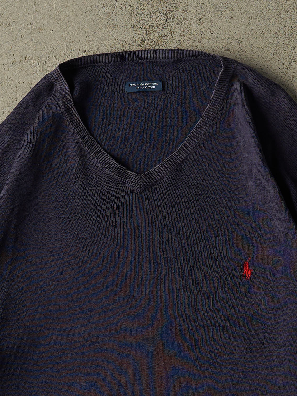 Vintage 90s Navy Blue Polo Ralph Lauren Embroidered Knit (M/L)