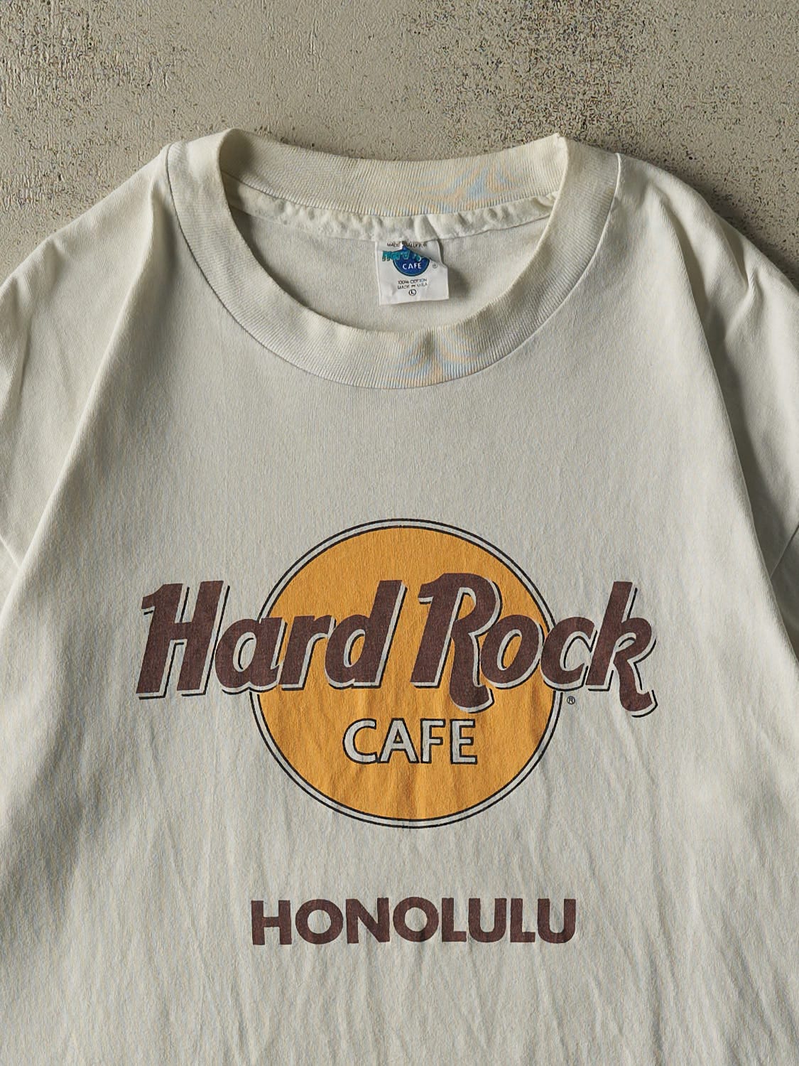 Vintage 90s White Hard Rock Cafe Honolulu Tee (L)