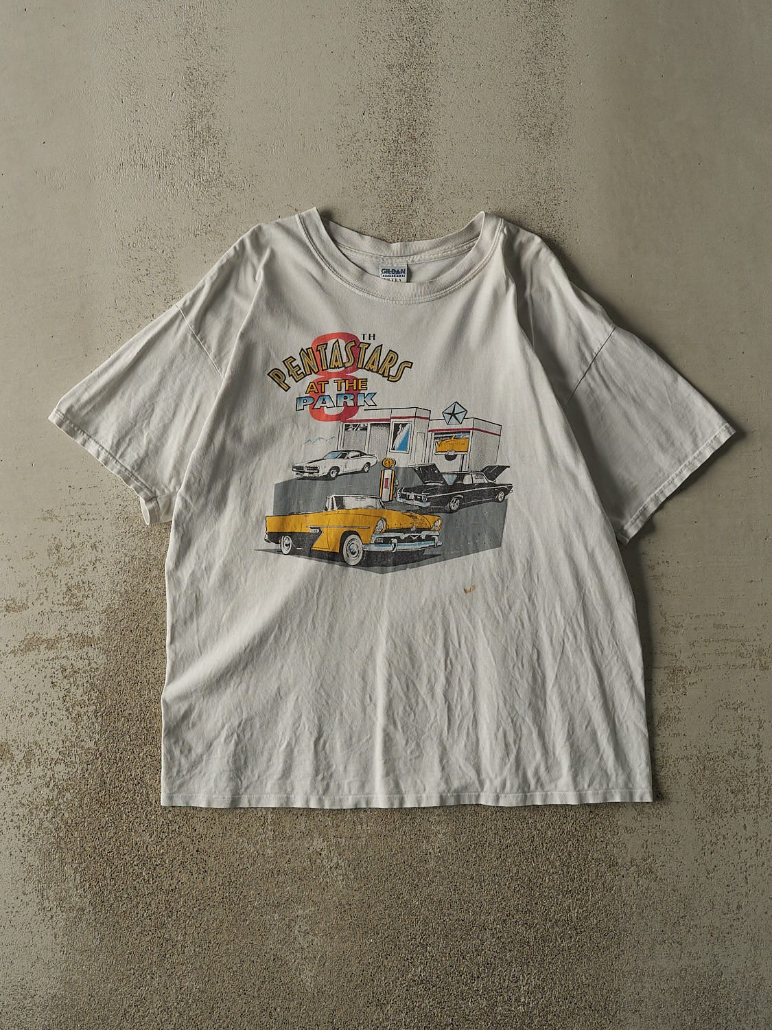 Vintage 90s Grey Car Tee (L/XL)