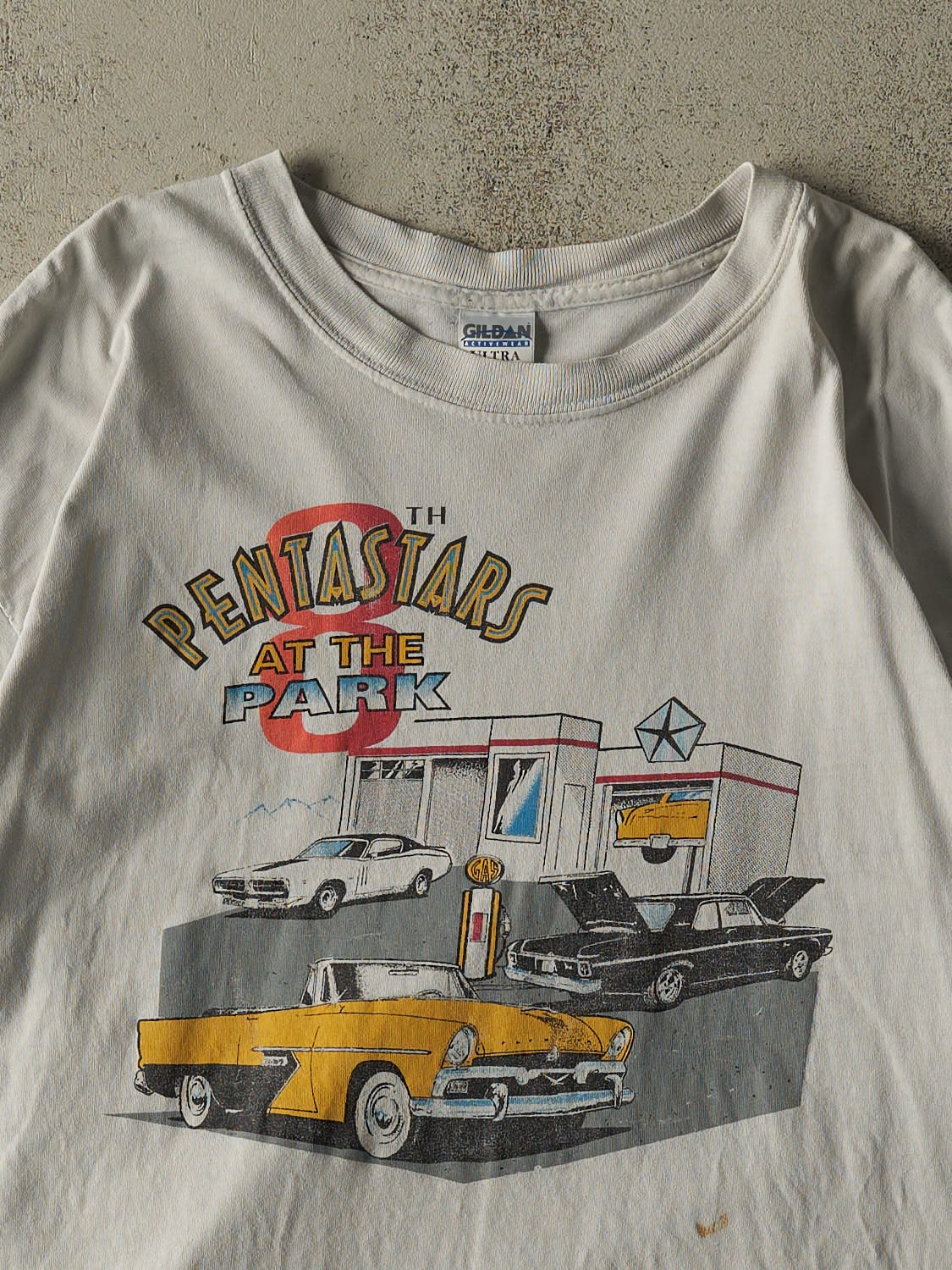 Vintage 90s Grey Car Tee (L/XL)