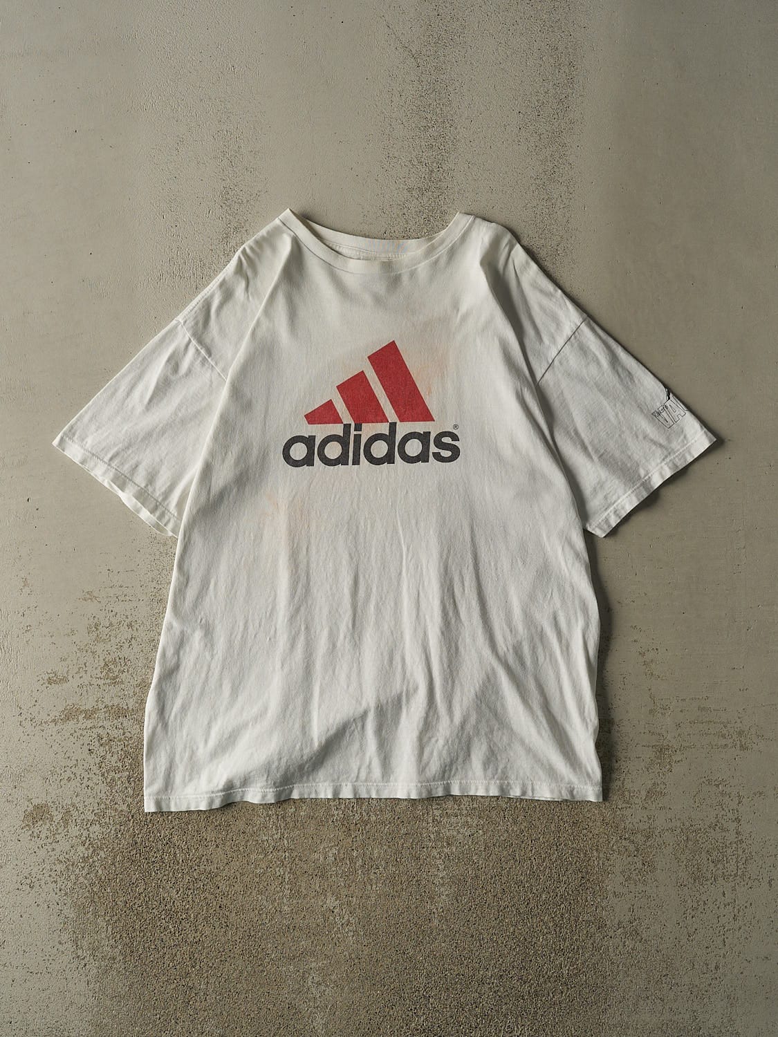 Vintage 90s White Adidas Risker's Pole Vault Camp Tee (XXL )