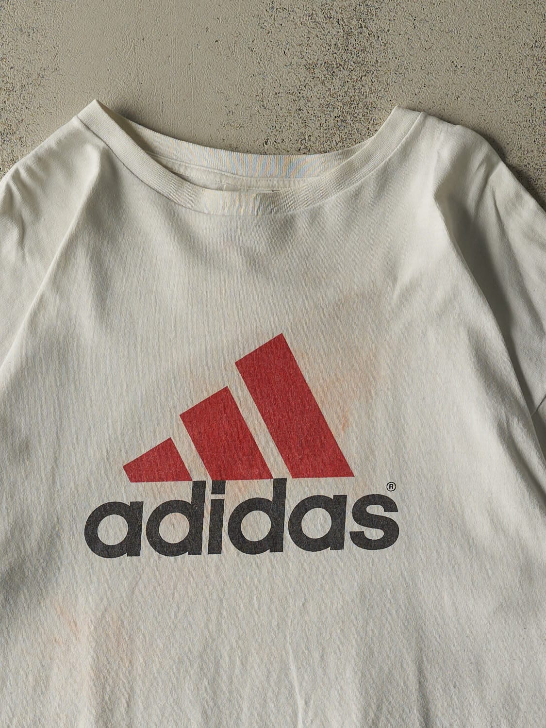 Vintage 90s White Adidas Risker's Pole Vault Camp Tee (XXL )