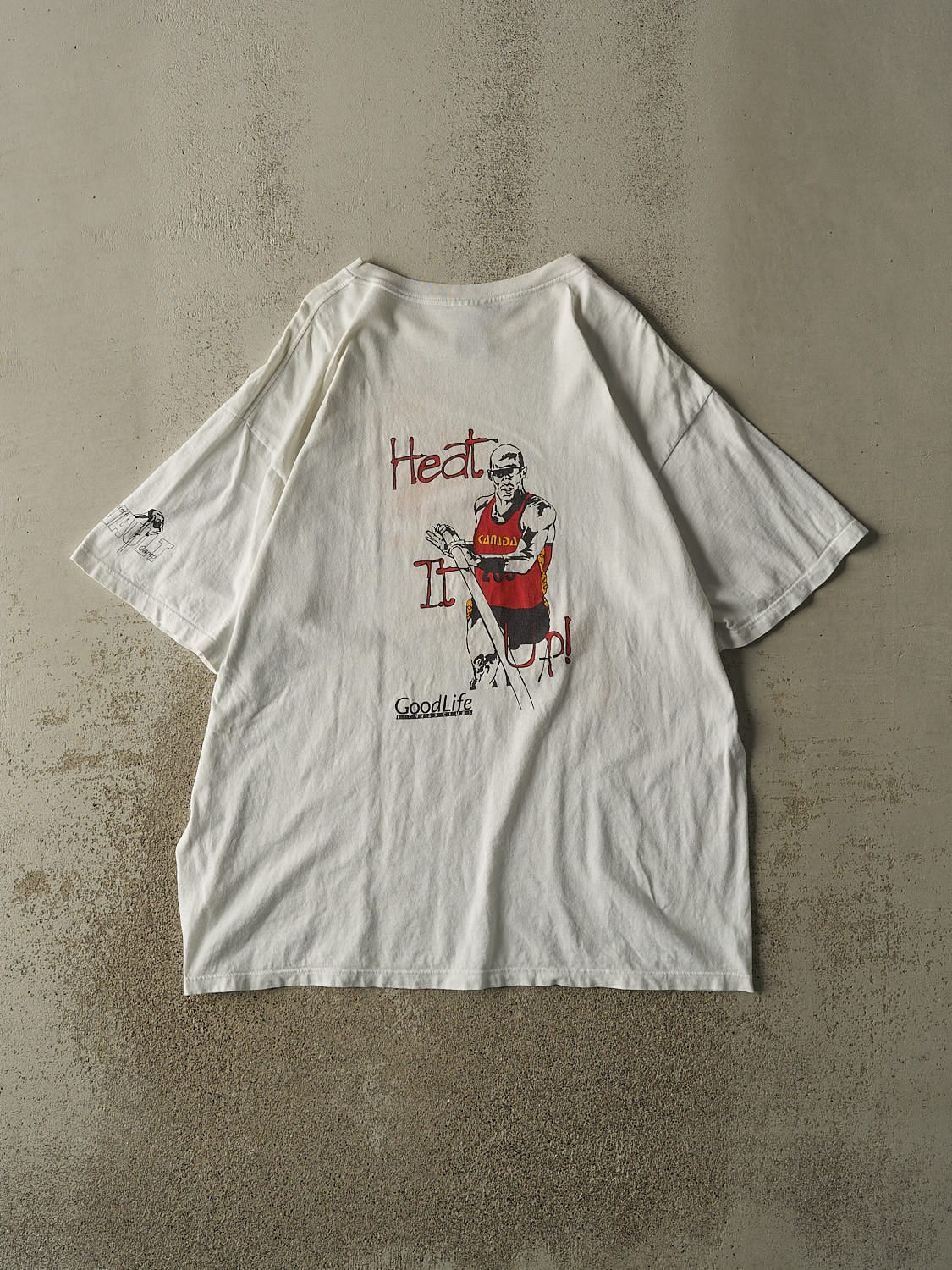Vintage 90s White Adidas Risker's Pole Vault Camp Tee (XXL )