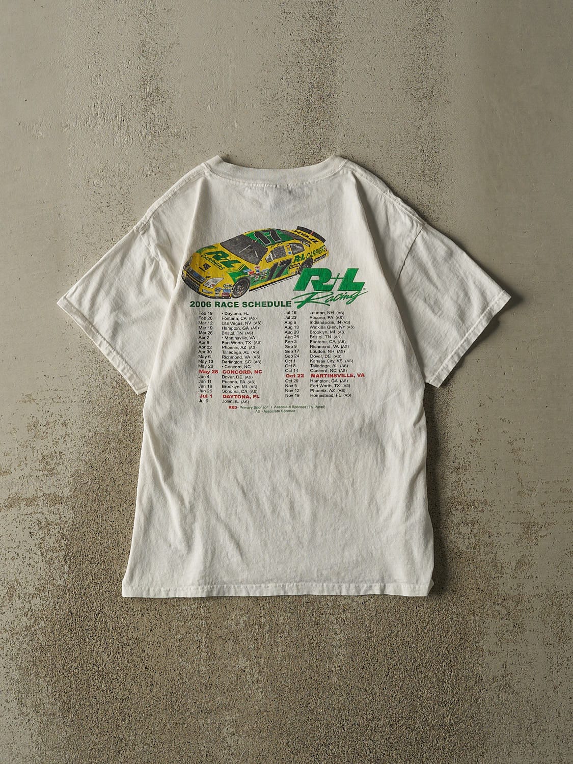 Vintage 06' White Matt Kenseth Racing Tee (S/M)