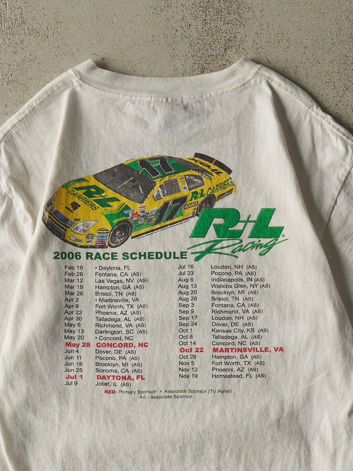 Vintage 06' White Matt Kenseth Racing Tee (S/M)