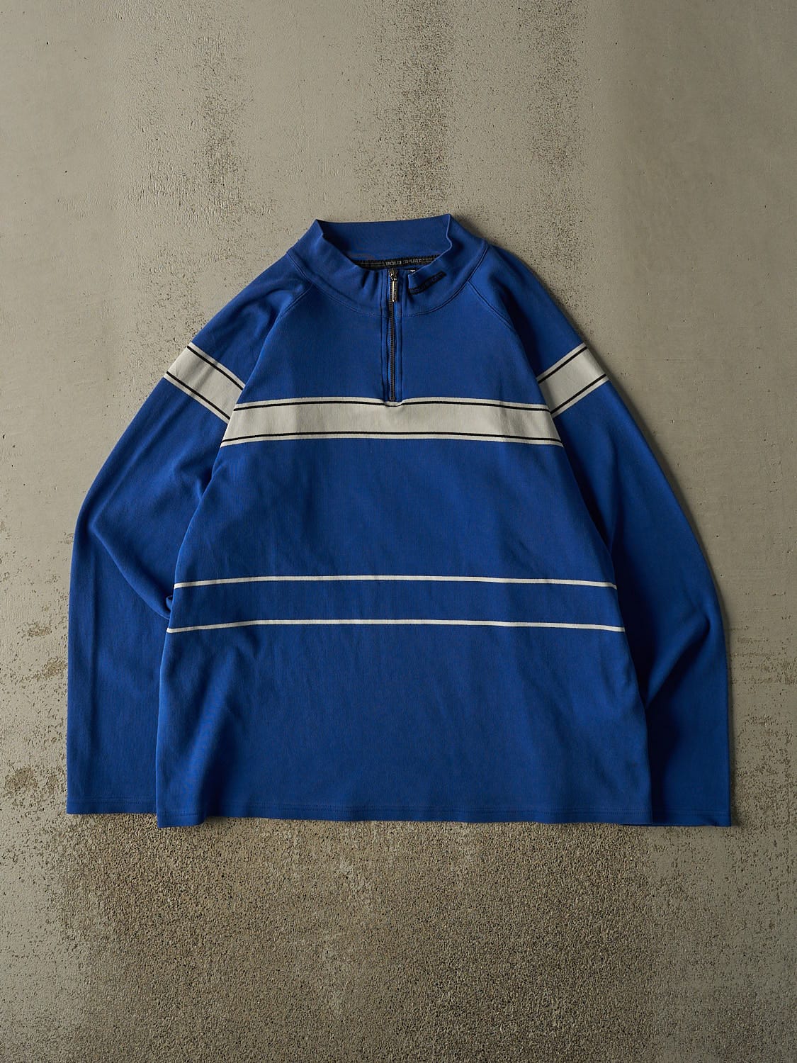 Vintage 90s Blue Polo Sport Ralph Lauren Quarter Zip Knit (XL/XXL)