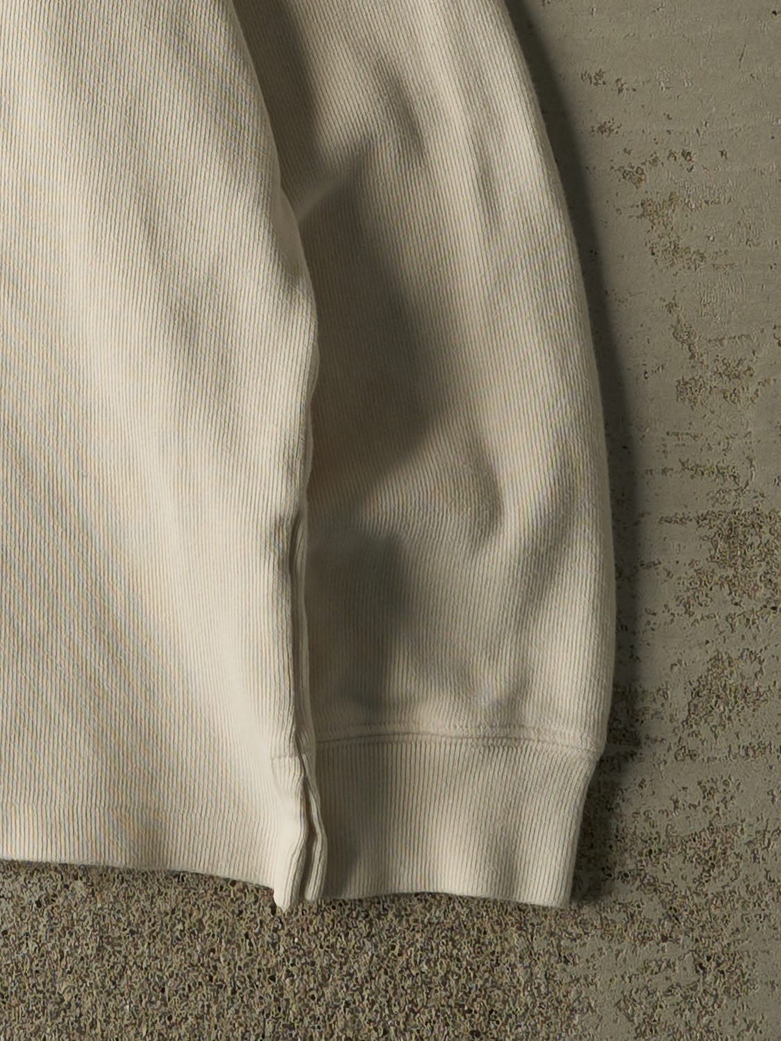 Vintage Y2K Beige Polo Ralph Lauren Quarter Zip Knit (S/M)