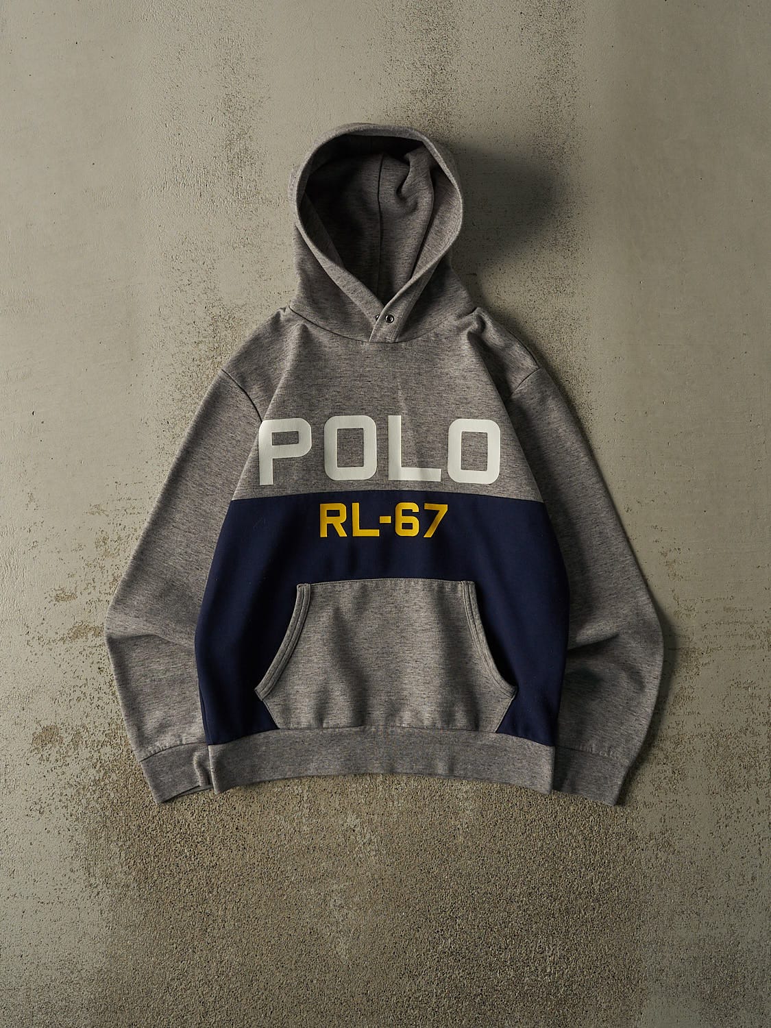 Vintage Y2K Grey Polo Ralph Lauren  Hoodie (S/M)