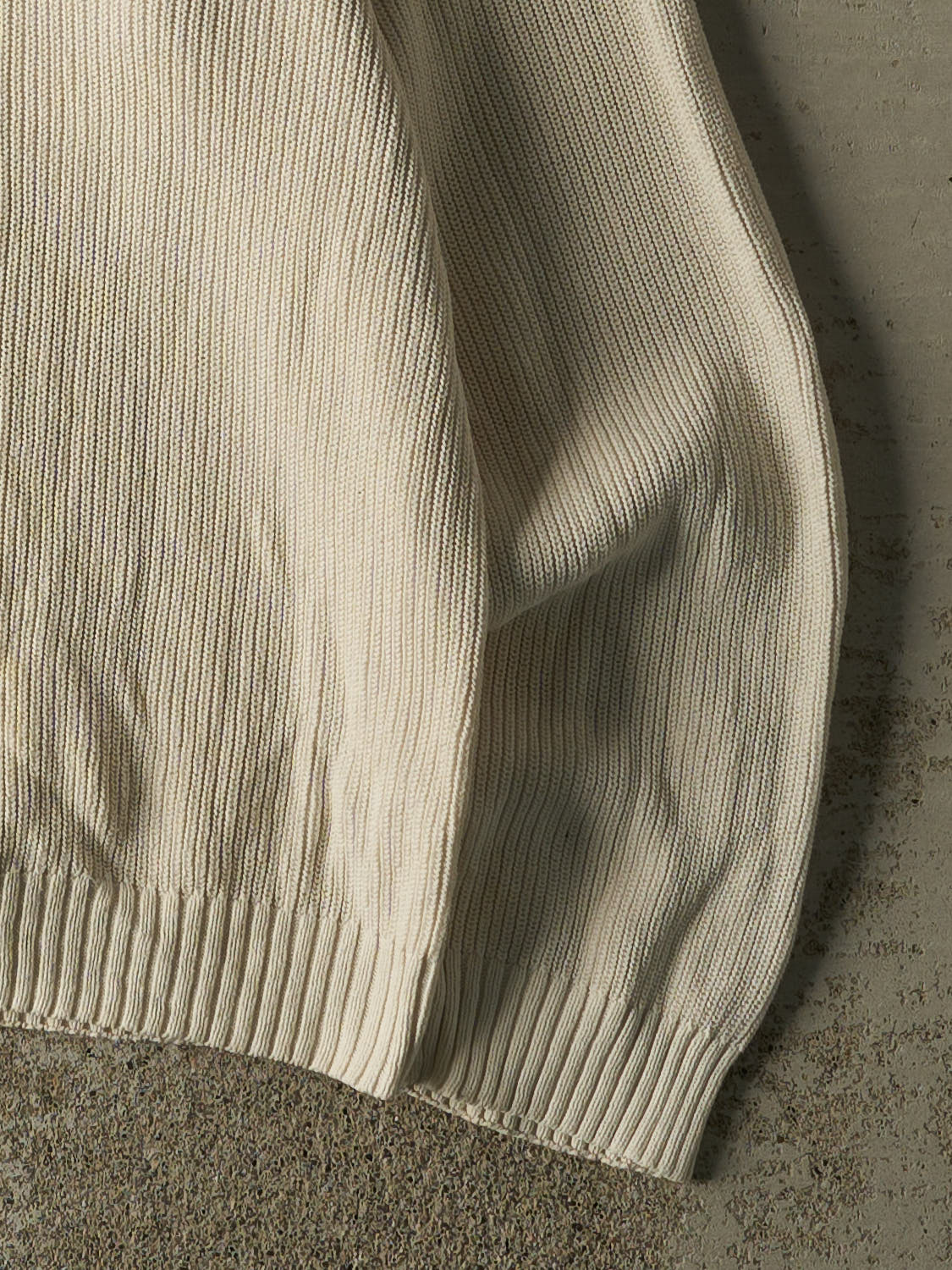 Vintage 90s Beige Chaps Ralph Lauren Quarter Zip Knit (XL)