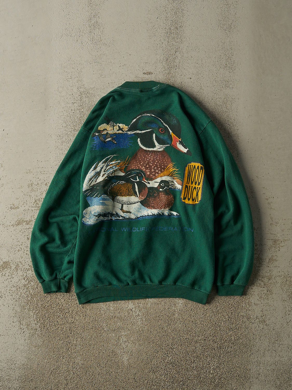 Vintage 90s Green National Wildlife Federation Embroidered Crewneck (XS/S)
