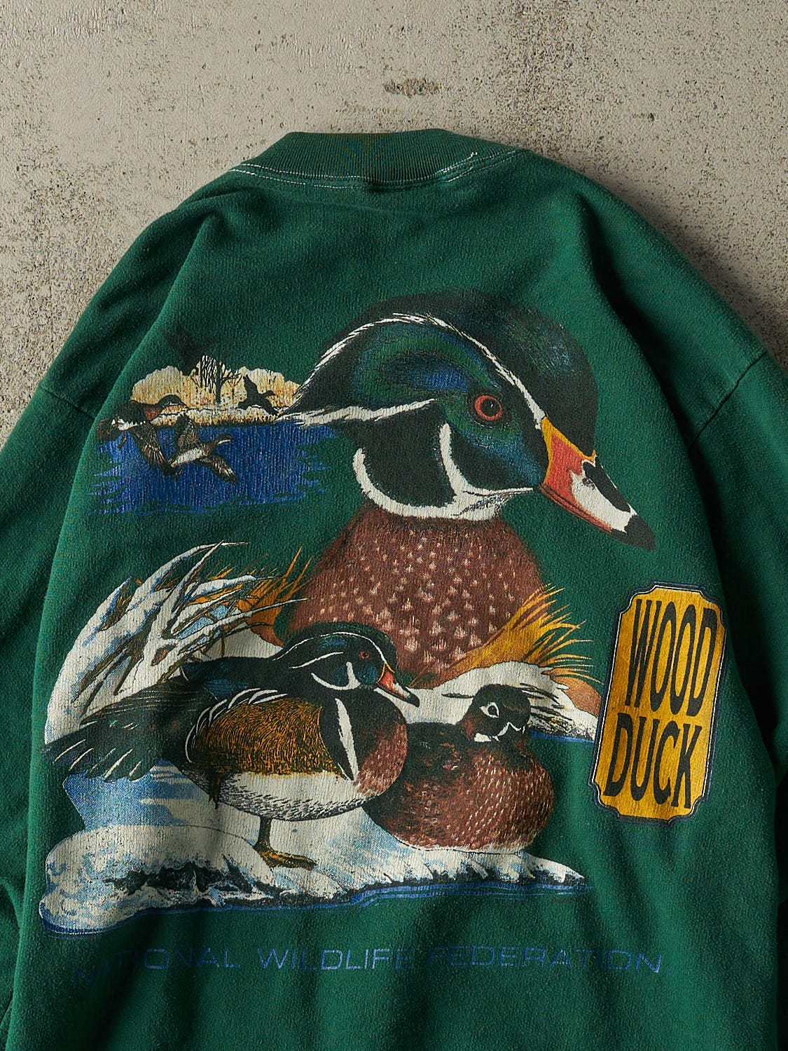 Vintage 90s Green National Wildlife Federation Embroidered Crewneck (XS/S)