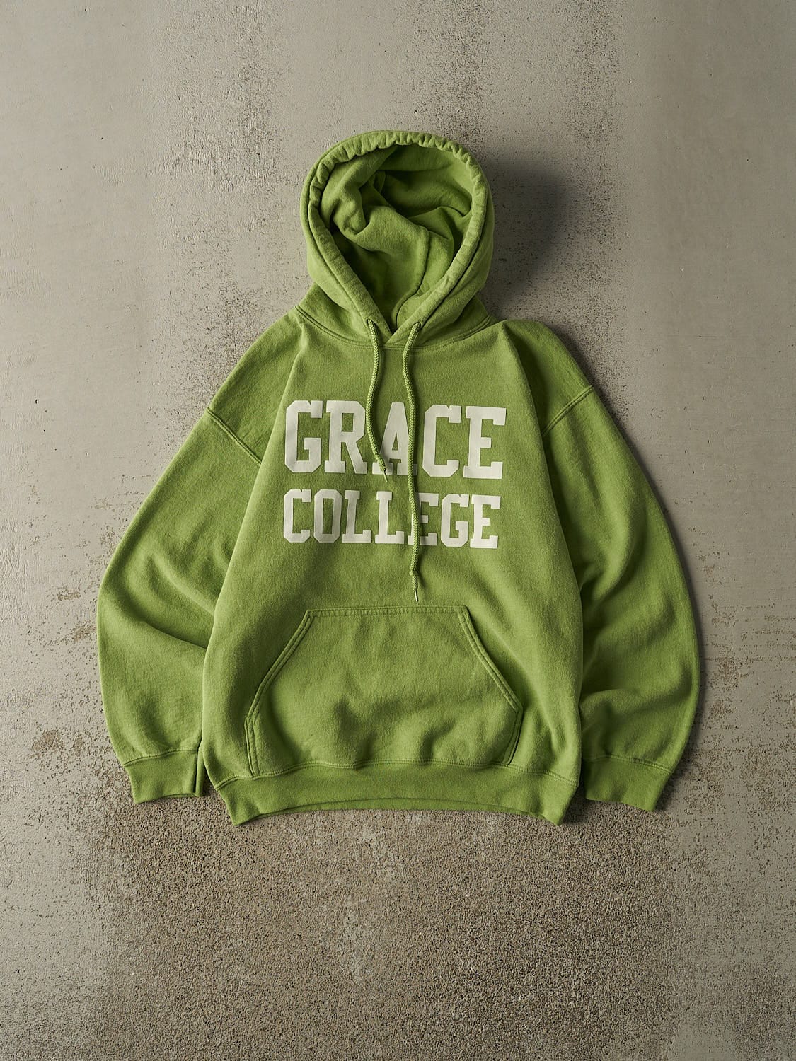 Vintage Y2K Green Grace College Hoodie (M)