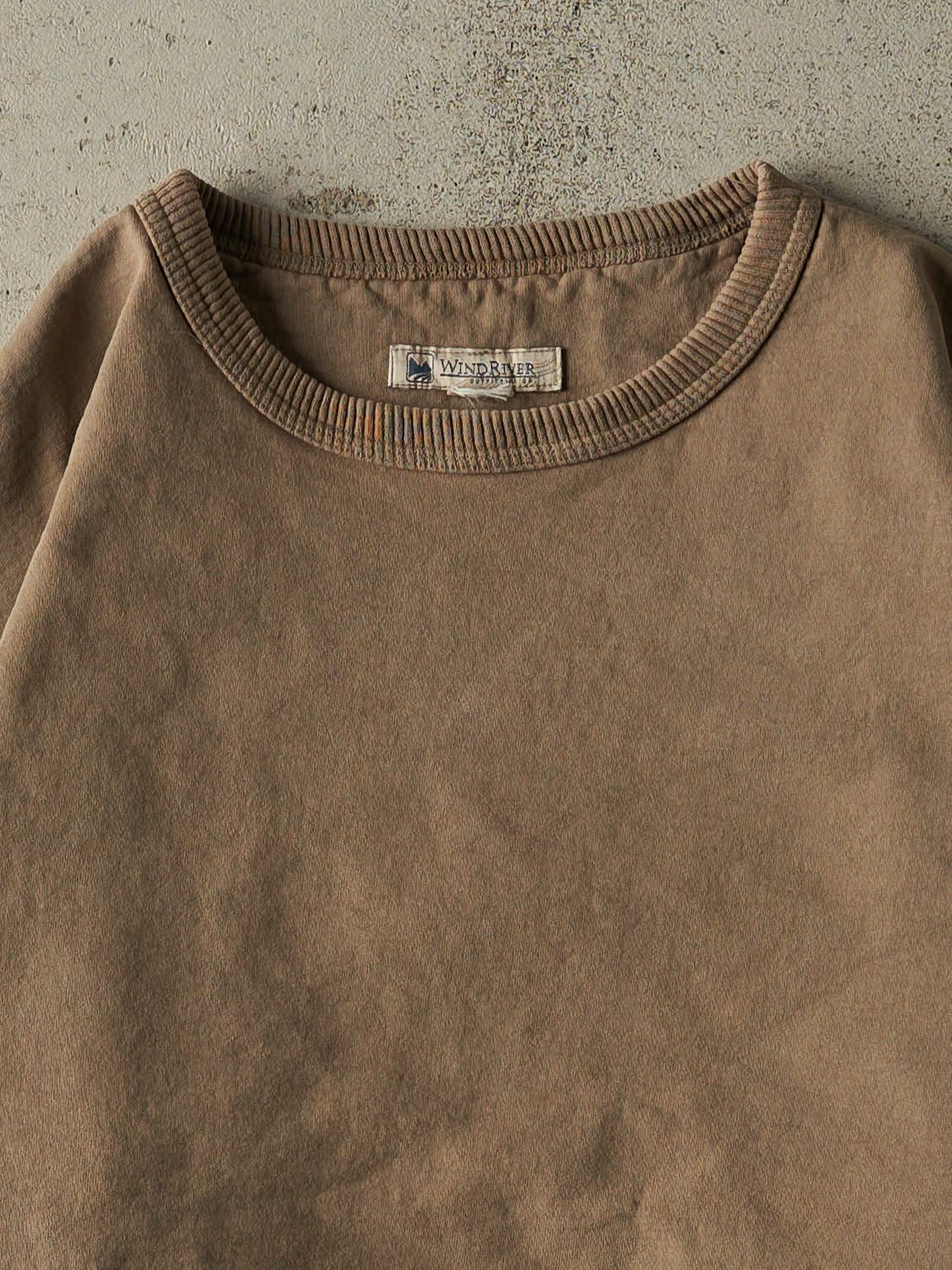 Vintage 90s Brown Wind River Blank Crewneck (L/XL)