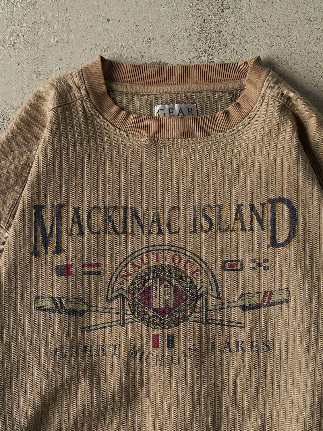 Vintage 90s Brown Mackinac Island Lightweight Crewneck (L)