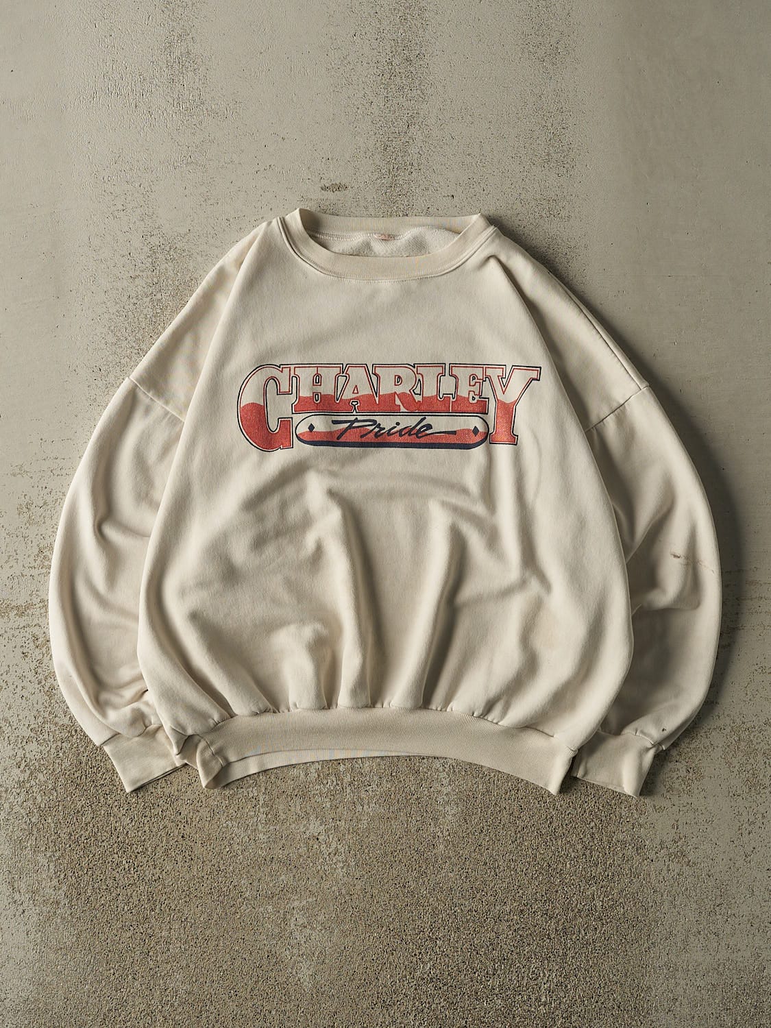 Vintage 80s Beige Charley Pride Crewneck (L)