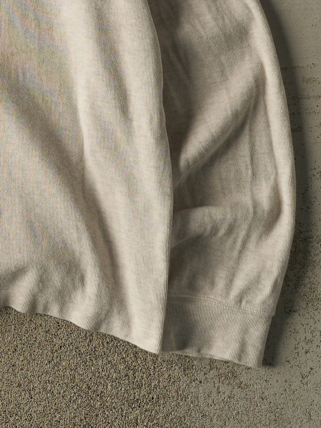 Vintage Y2K Beige Polo Quarter Zip Knit (XL)