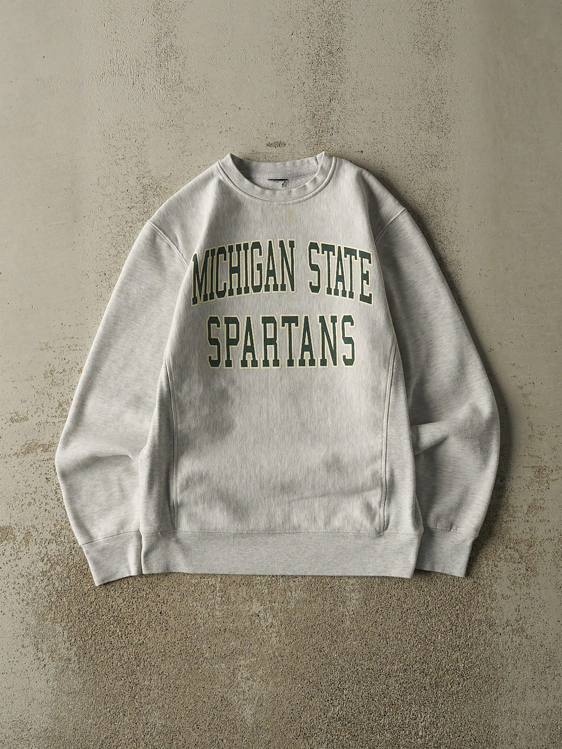 Vintage 90s Heather Grey Michigan State Spartans Crewneck (XS/S)