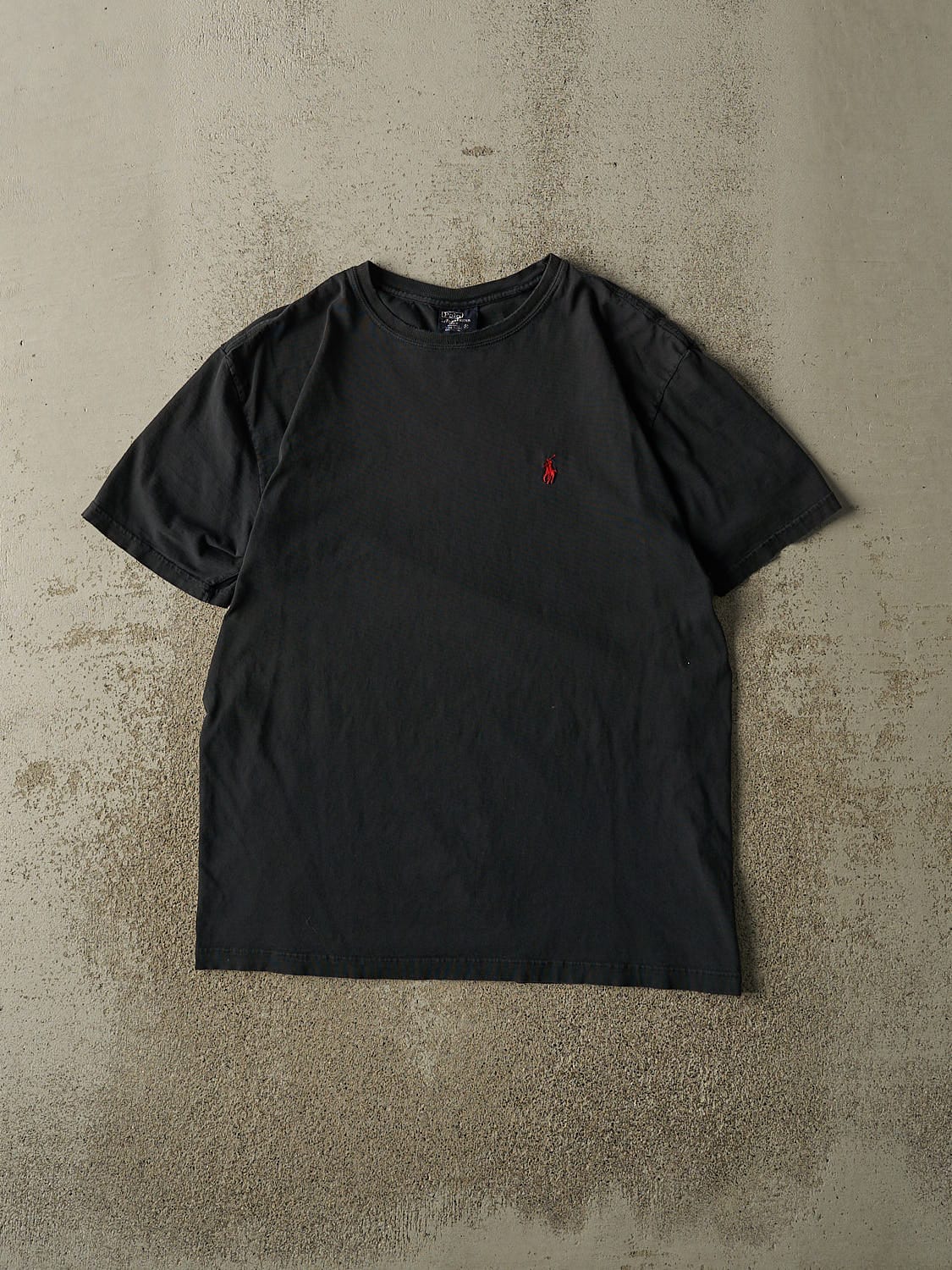 Vintage 90s Black Polo Embroidered Tee (M/L)