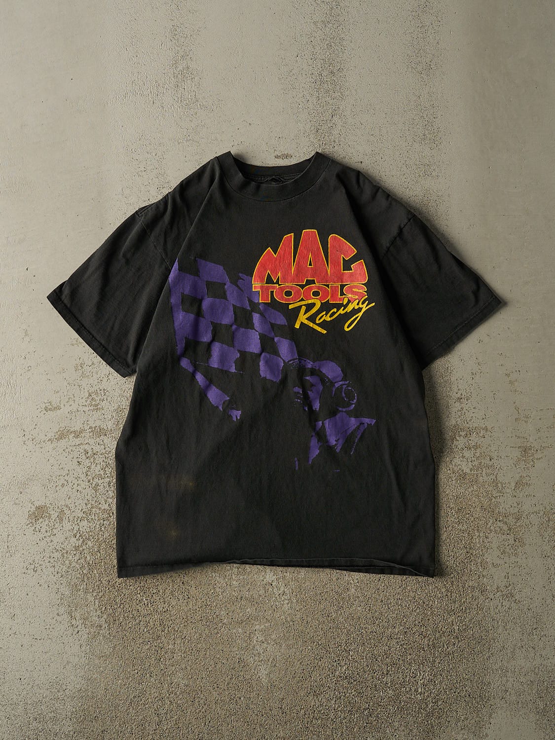 Vintage 90s Black MAC Tools Racing Tee (L/XL)