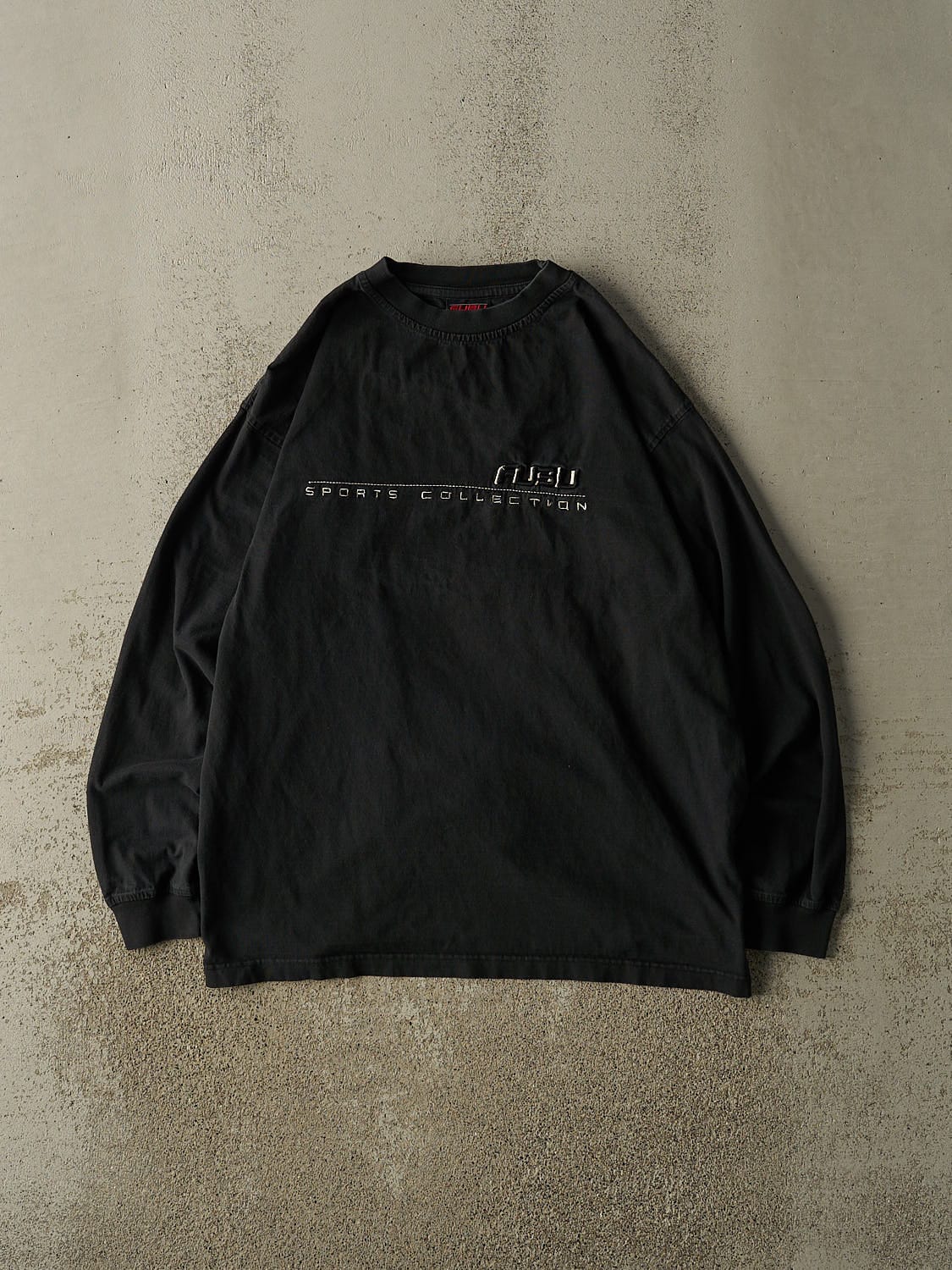 Vintage 90s Black Fubu Embroidered Long Sleeve (L/XL)