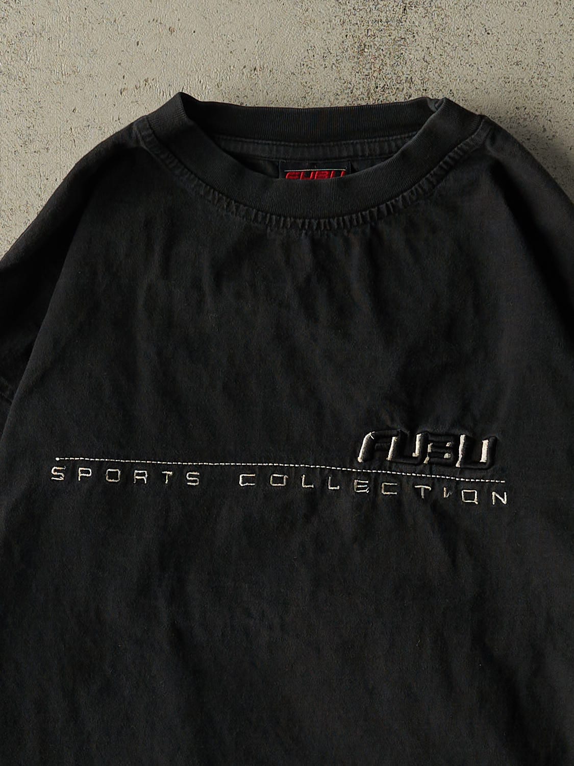 Vintage 90s Black Fubu Embroidered Long Sleeve (L/XL)