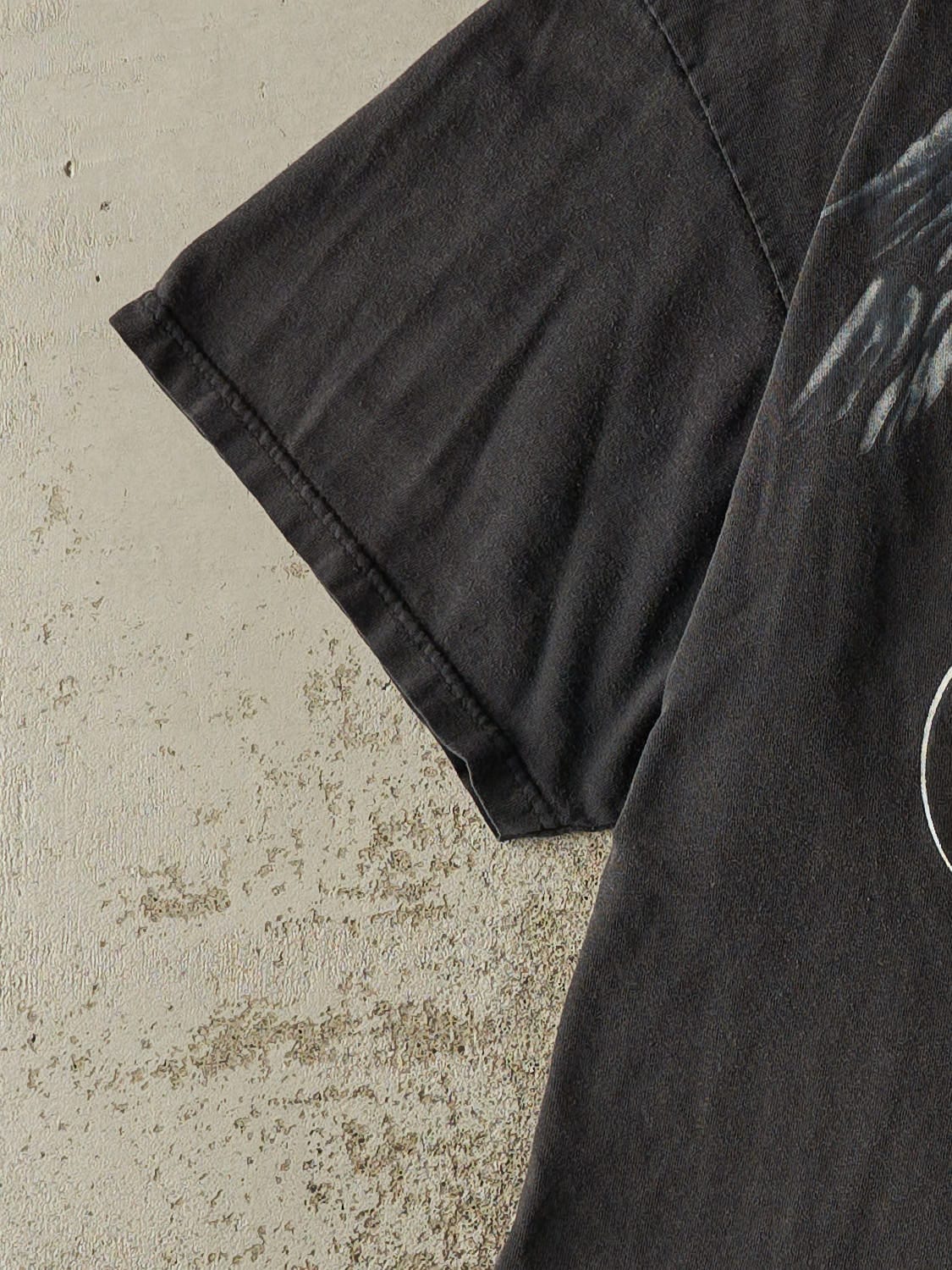 Vintage 90s Faded Black Live Hard Ride Hard Biker Tee (XL)