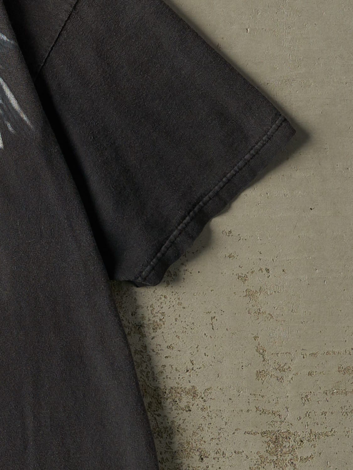 Vintage 90s Faded Black Live Hard Ride Hard Biker Tee (XL)