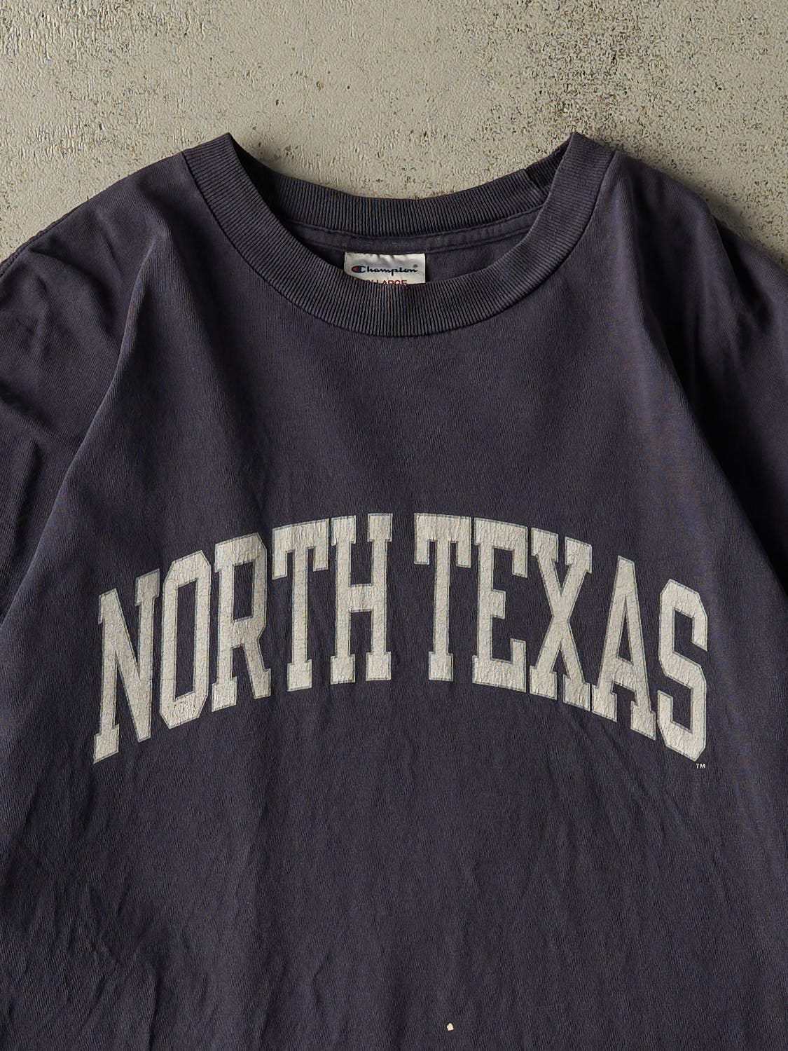 Vintage 90s Navy Blue University of North Texas Tee (XL/XXL)