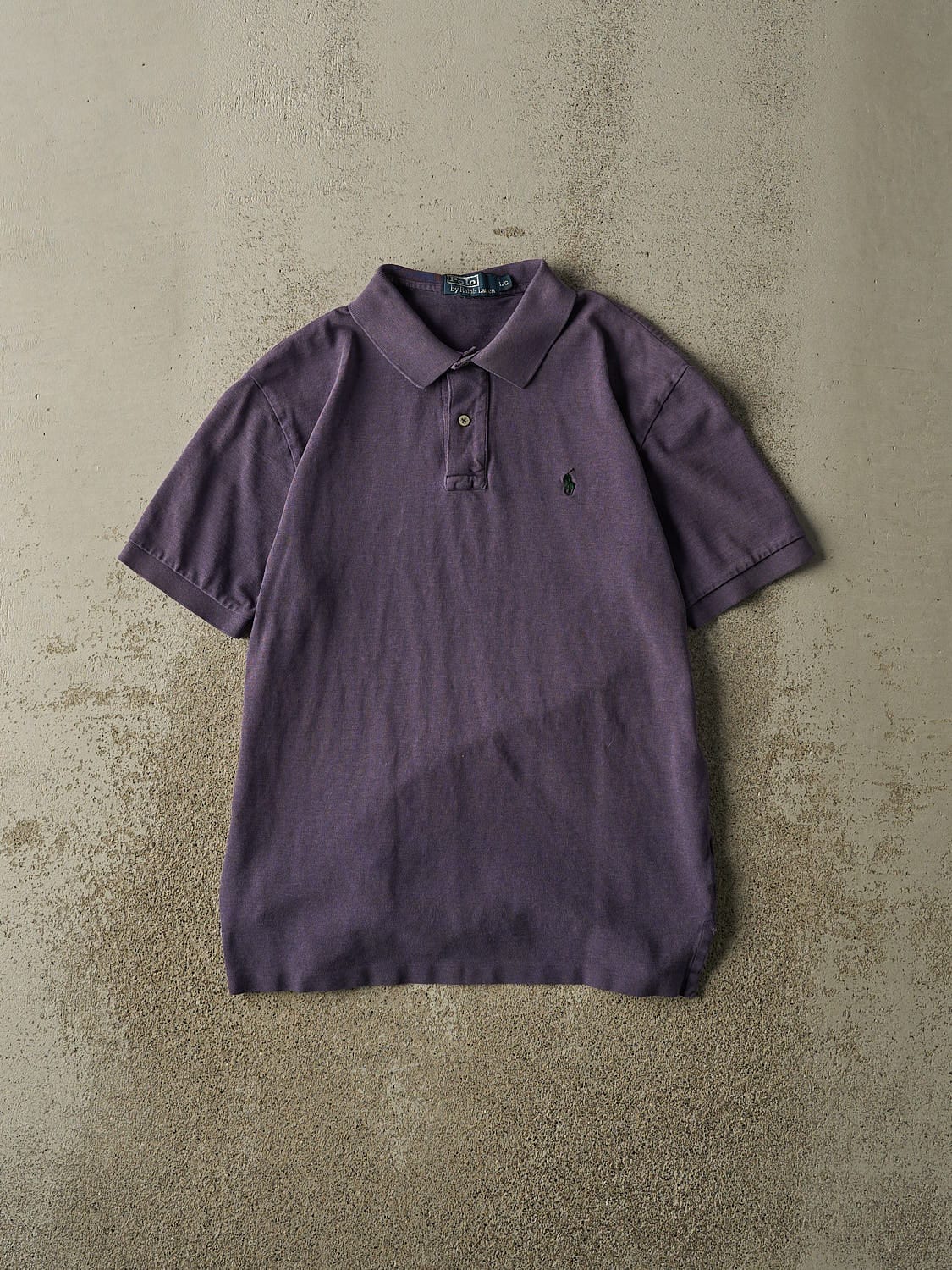 Vintage 90s Purple Polo Quarter Button Tee (M/L)