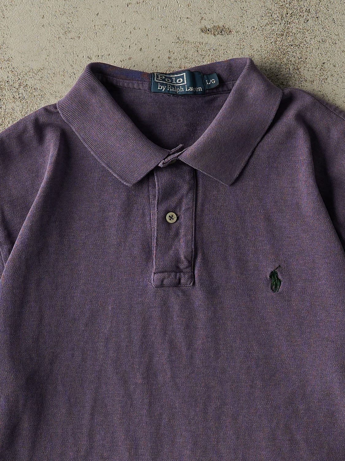 Vintage 90s Purple Polo Quarter Button Tee (M/L)