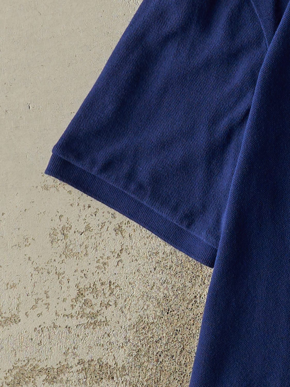 Vintage Y2K Royal Blue Polo Quarter Button Tee (L/XL)