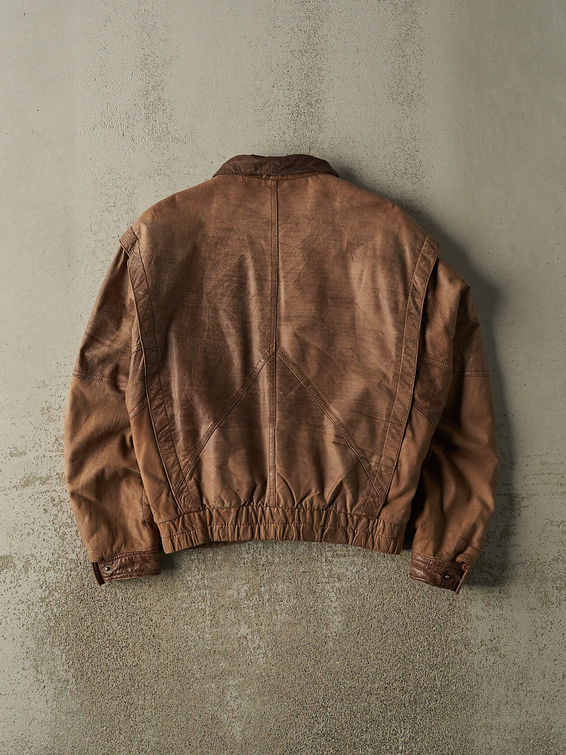 Vintage 80s Brown Leather Bomber Jacket (S/M) – Rebalance Vintage