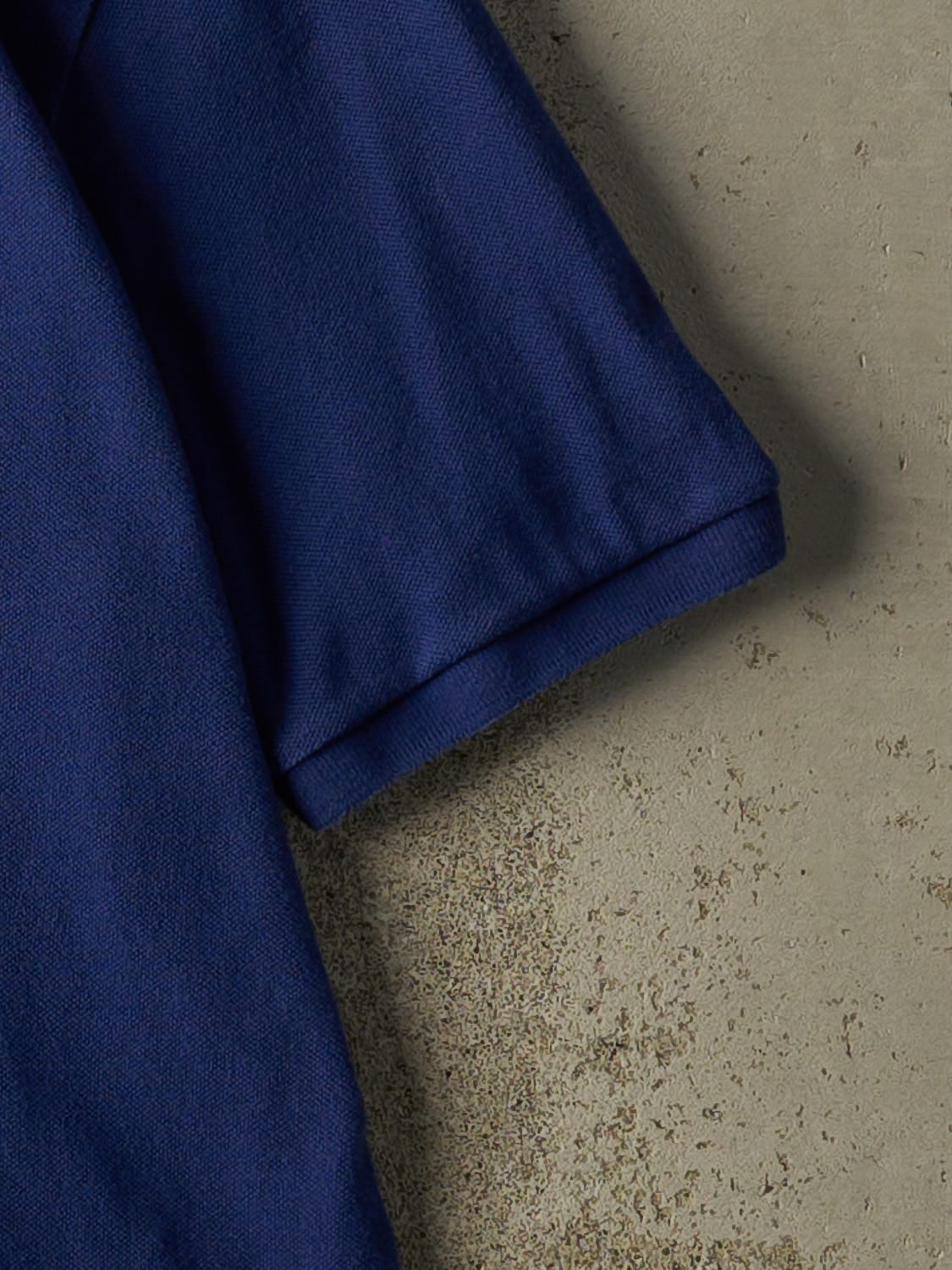 Vintage Y2K Royal Blue Polo Quarter Button Tee (L/XL)