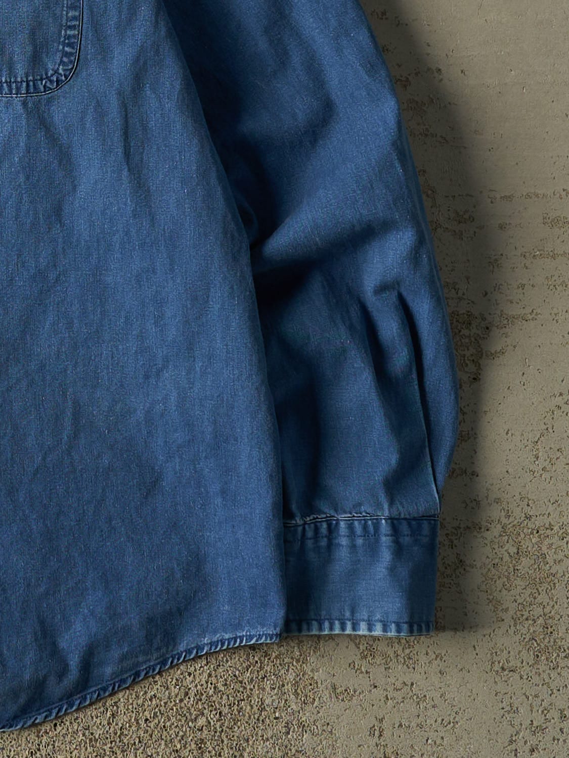 Vintage Y2K Dark Wash Nautica Embroidered Denim Button Up Tee (L/XL)