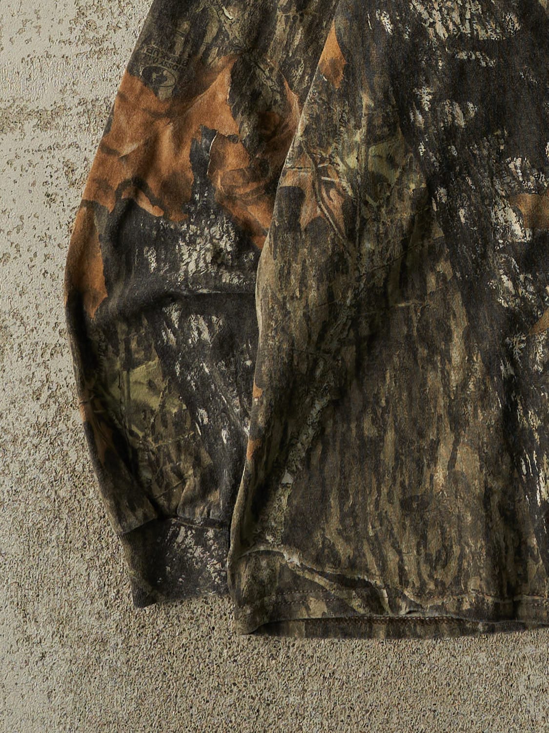 Vintage 90s Camo Mossy Oak Mock Neck Long Sleeve (XL)