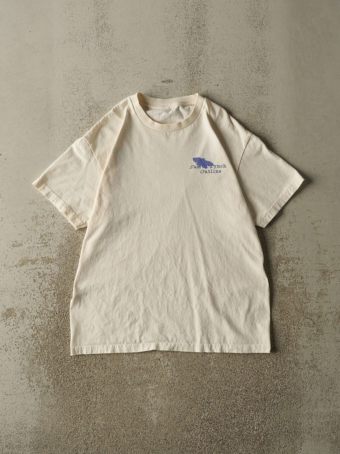 Vintage 90s Beige Sam Lynch Outline Tee (L)