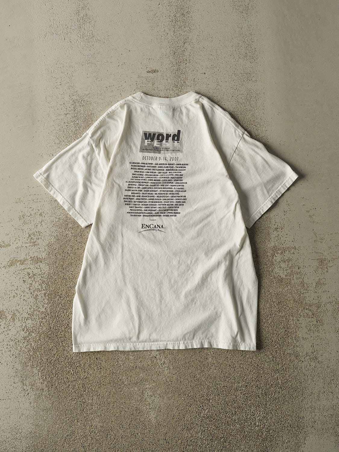 Vintage 07' White Word Fest Tee (S/M)