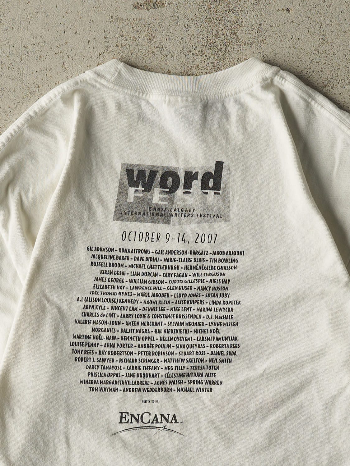 Vintage 07' White Word Fest Tee (S/M)
