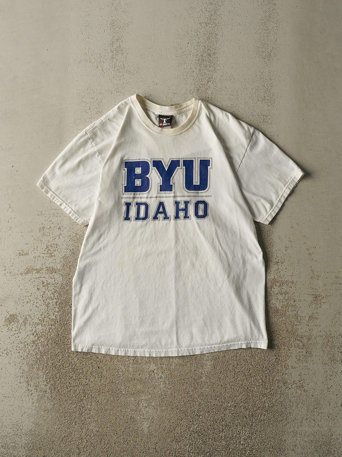 Vintage Y2K White BYU Idaho Tee (L)