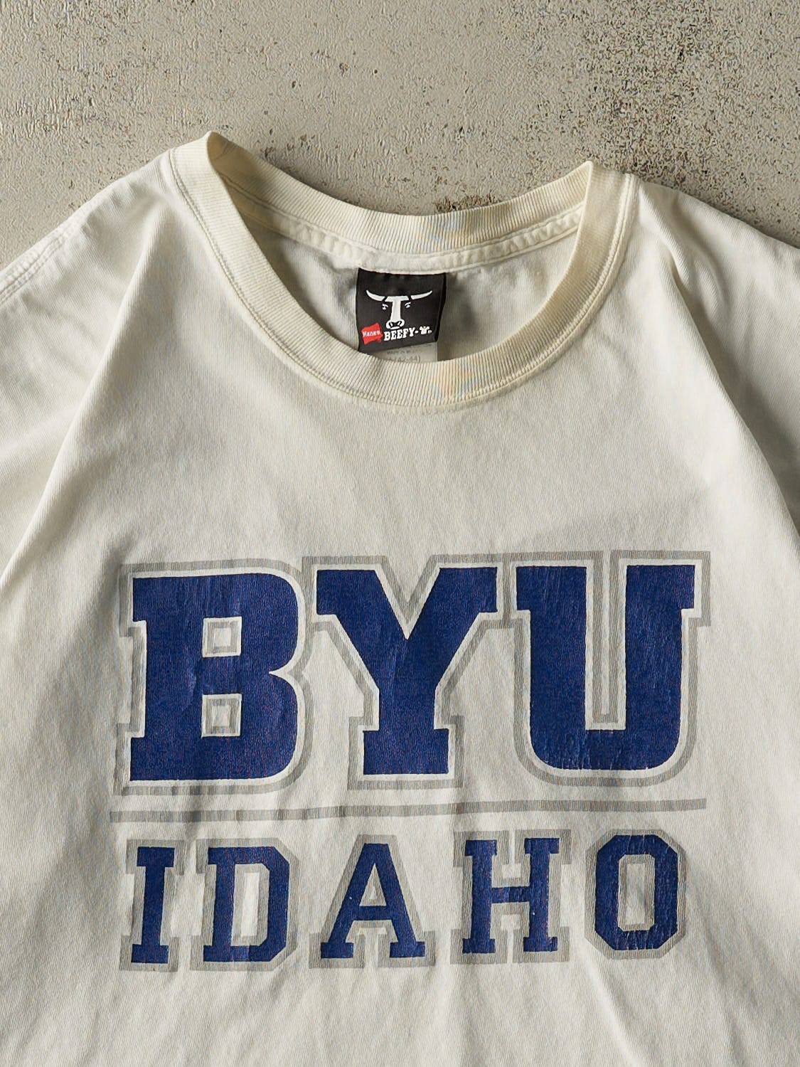 Vintage Y2K White BYU Idaho Tee (L)